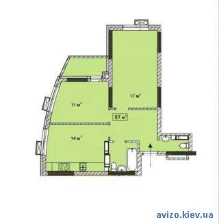 990460 продаж 2-к квартира Київ, Дніпровський, 58000 $