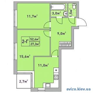 Двухкомнатная квартира в ЖК Премиум класса