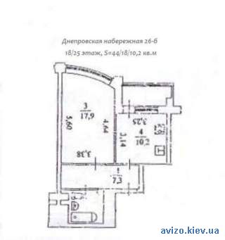 Продажа квартиры Киев, Дарницкий, Днепровская набережная, 26-б код 211