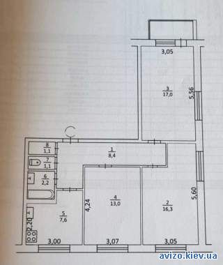 994428 продаж 3-к квартира Київ, Дніпровський, 62200 $