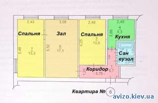 1003697 продаж 3-к квартира Вишгородський, Катюжанка, 18800 $