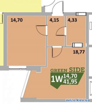 Однокомнатна квартира возле леса ЖК Грин Сайд