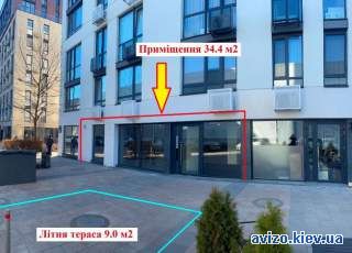 Фасадна комерція з ремонтом і терасою в ЖК Файна Таун. Без Комісії!